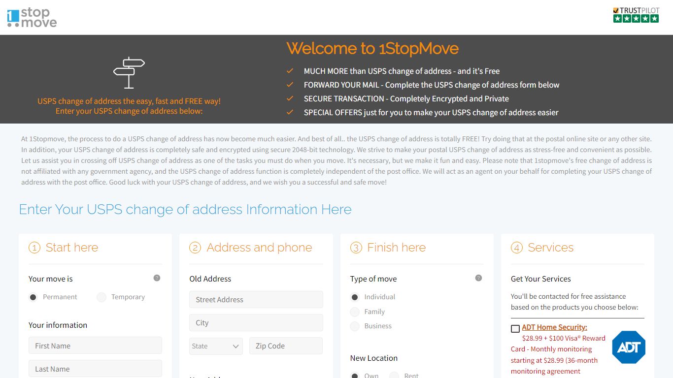 USPS change of address the easy, fast and FREE way! - 1StopMove